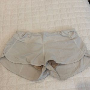 White lululemon speed shorts size 6